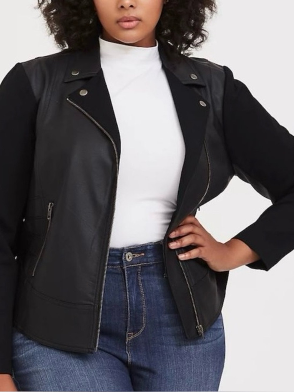 torrid Black Faux Leather Moto Jacket
